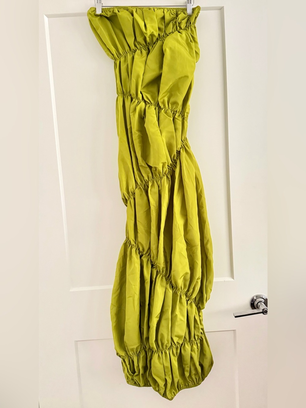 Green Strapless Ruched Midi Dress - Picture 3 of 3